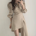 Nova Lapel Shirt Dress