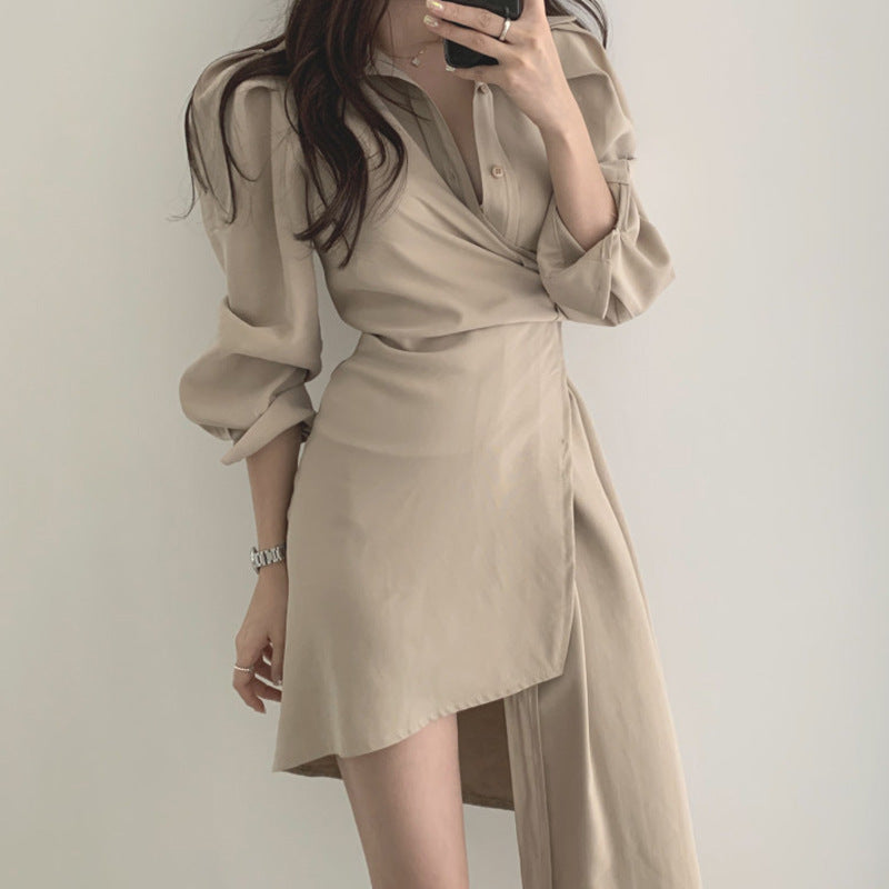 Nova Lapel Shirt Dress