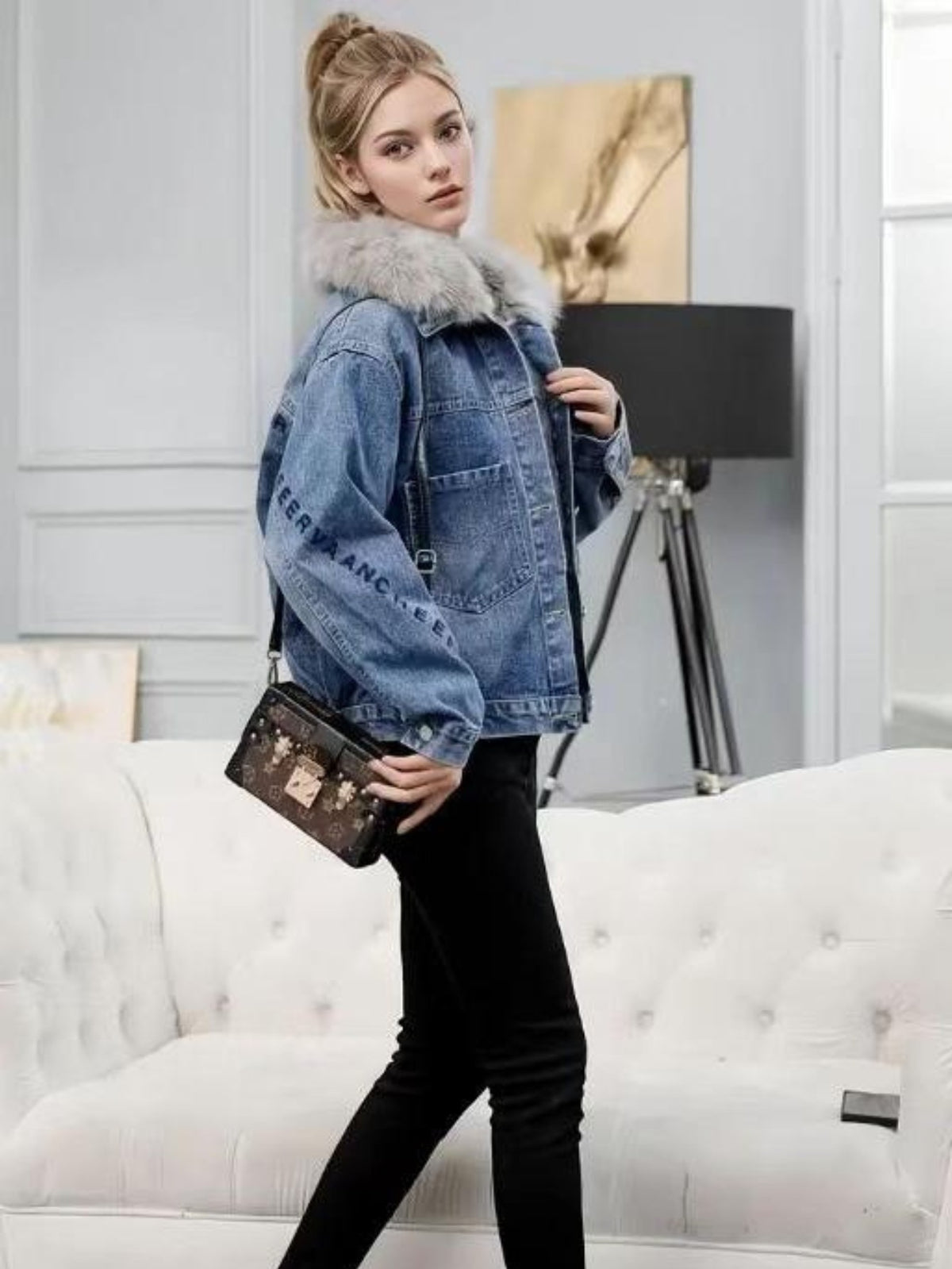 Cove Fleece-Lined Oversized Denim Jacket