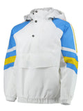 District Men's Hooded Half-Zip Colour-Block Windbreaker
