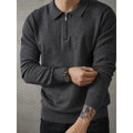 Atlas Men's Knit Long-Sleeve Polo Shirt