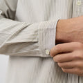Metro Men's Long-Sleeve Striped Vintage Shirt