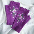 Ember Knit Floral Embroidered Gloves