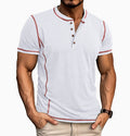 Metro Men's Short-Sleeve Round Henley Shirt