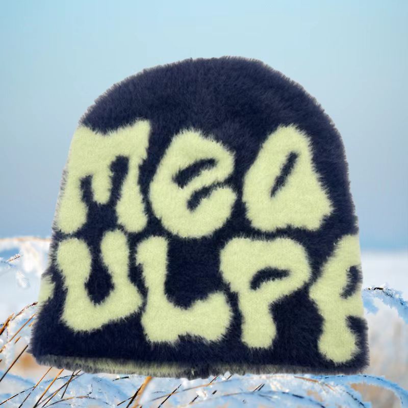 Ember Knit Letter-Print Jacquard Beanie
