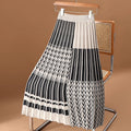 Sway Knit Plaid Pleated Skirt