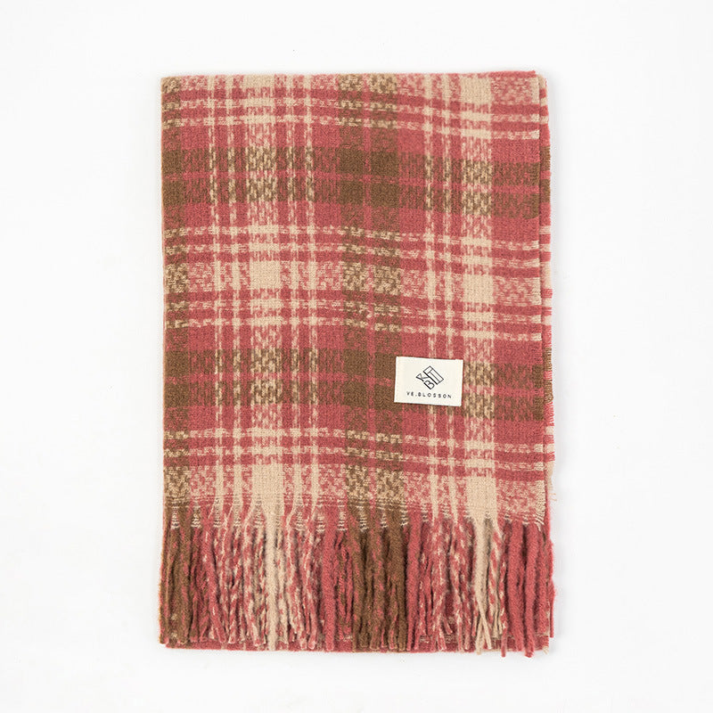 Ember Knit Plaid Scarf