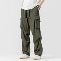 Rover Men's Relaxed Wide-Leg Straight Cargo Pants