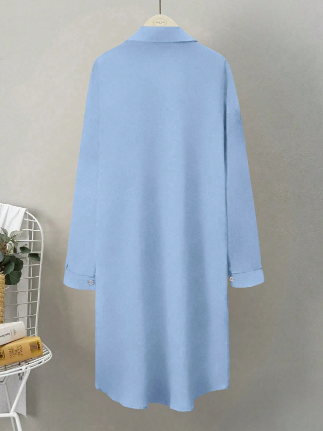 Aurelia Pleated Long Button Shirt
