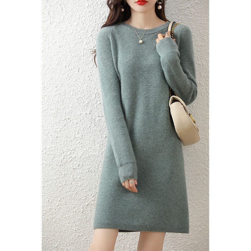 Nova Ribbed-Trim Knit Midi Dress, view 3