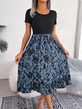 Nova Ruffled Leopard Printed Midi Dress