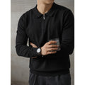 Atlas Men's Knit Long-Sleeve Polo Shirt