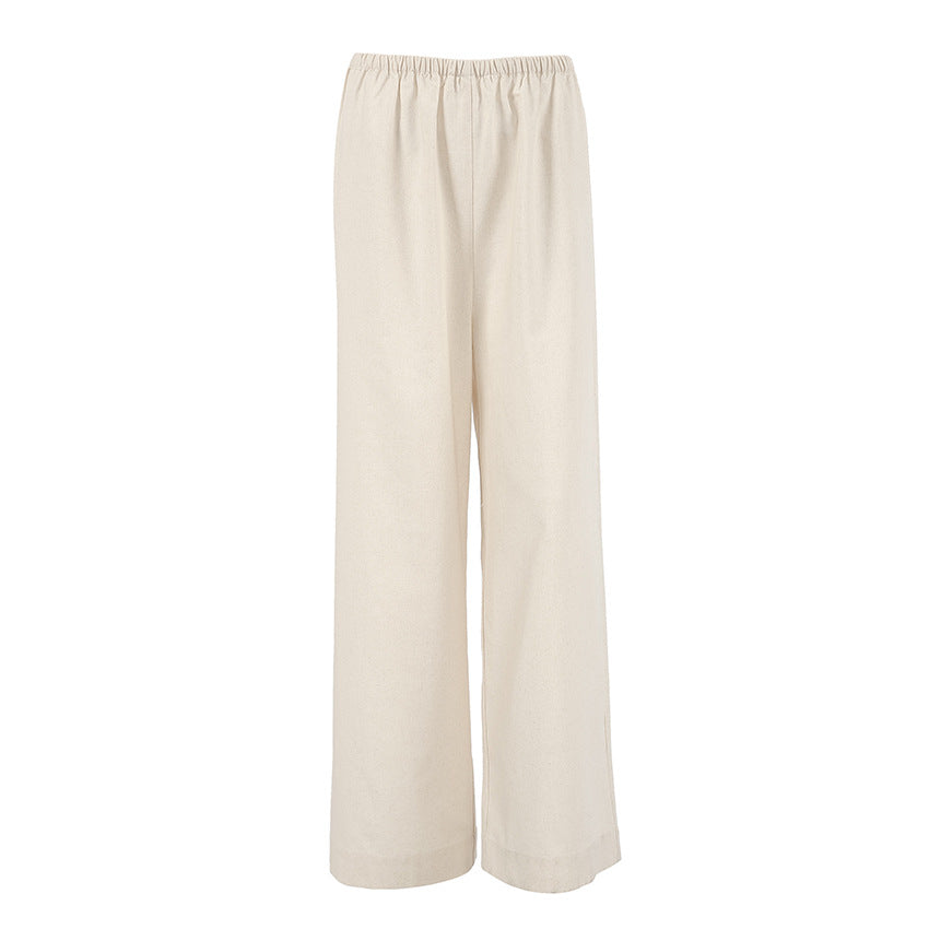 Flow Calder Linen Cotton Wide-Leg Trousers