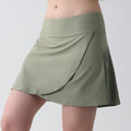 Rally Pleated Tennis Skirt with Liner in Moss Green