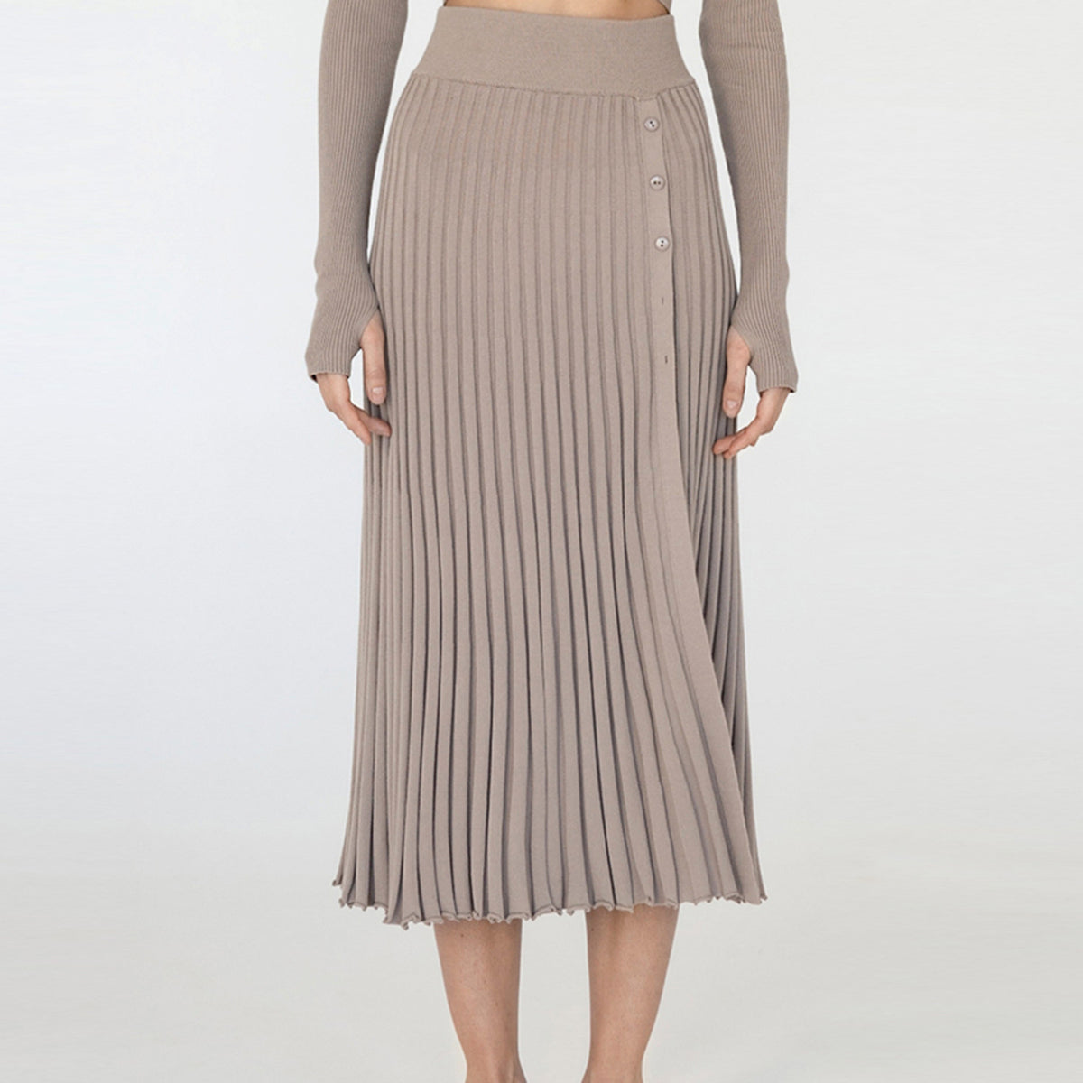 Sway Lace Lace-Up Pleated Skirt