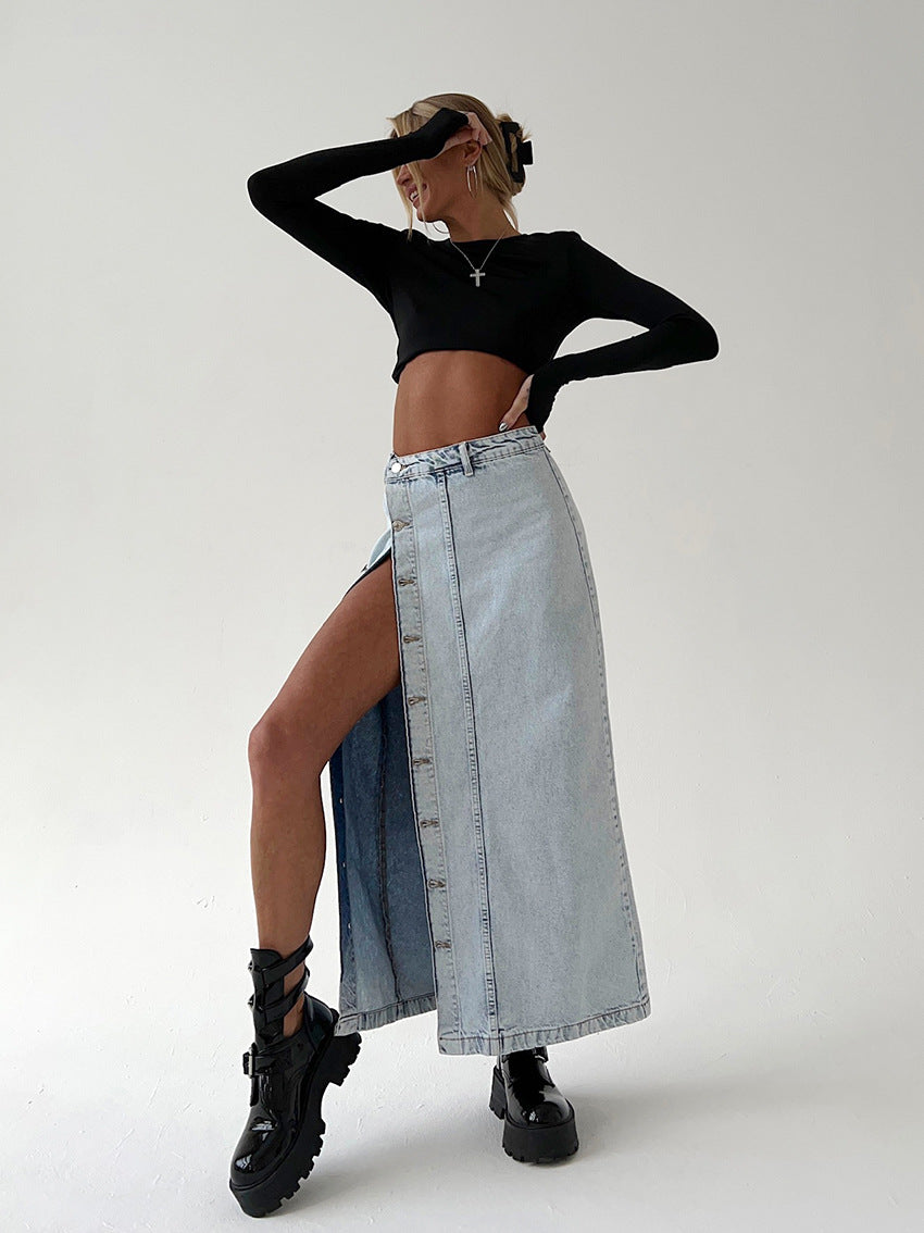 Sway Arden Retro Denim Skirt