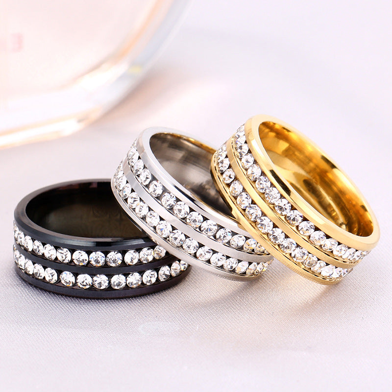 Lune Arden Stainless Steel Titanium Steel Ring