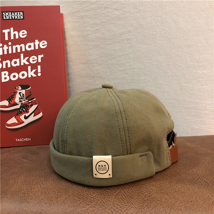 Ember Letter-Print Retro Beanie