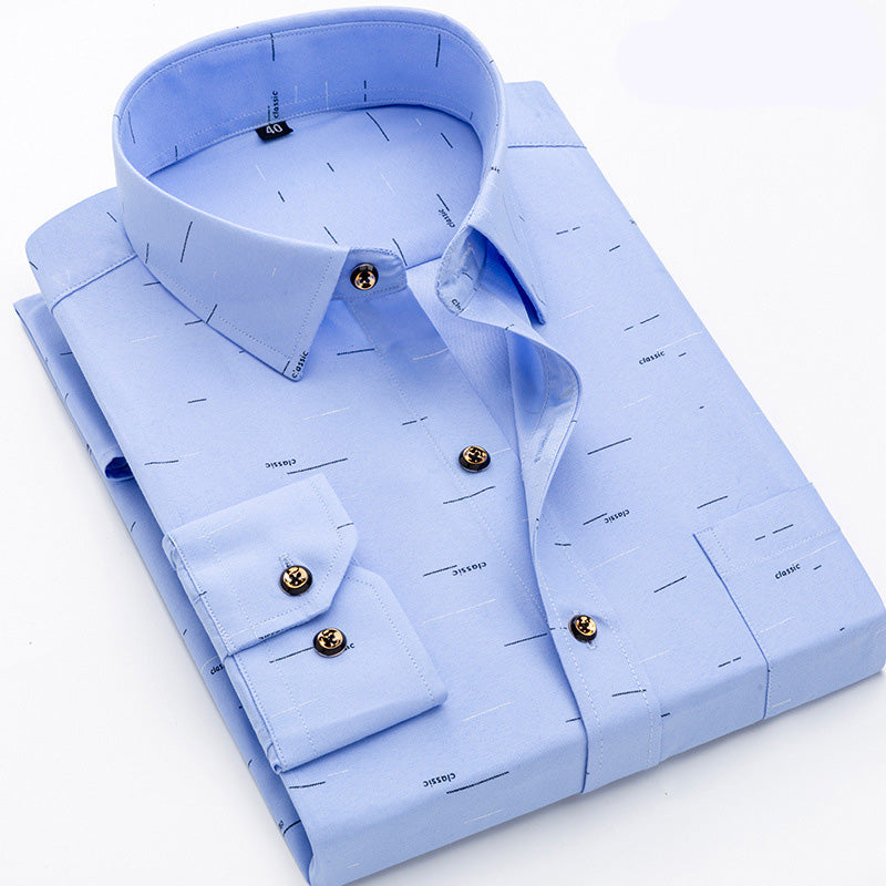 Metro Men's Cotton Slim Long-Sleeve Shirt