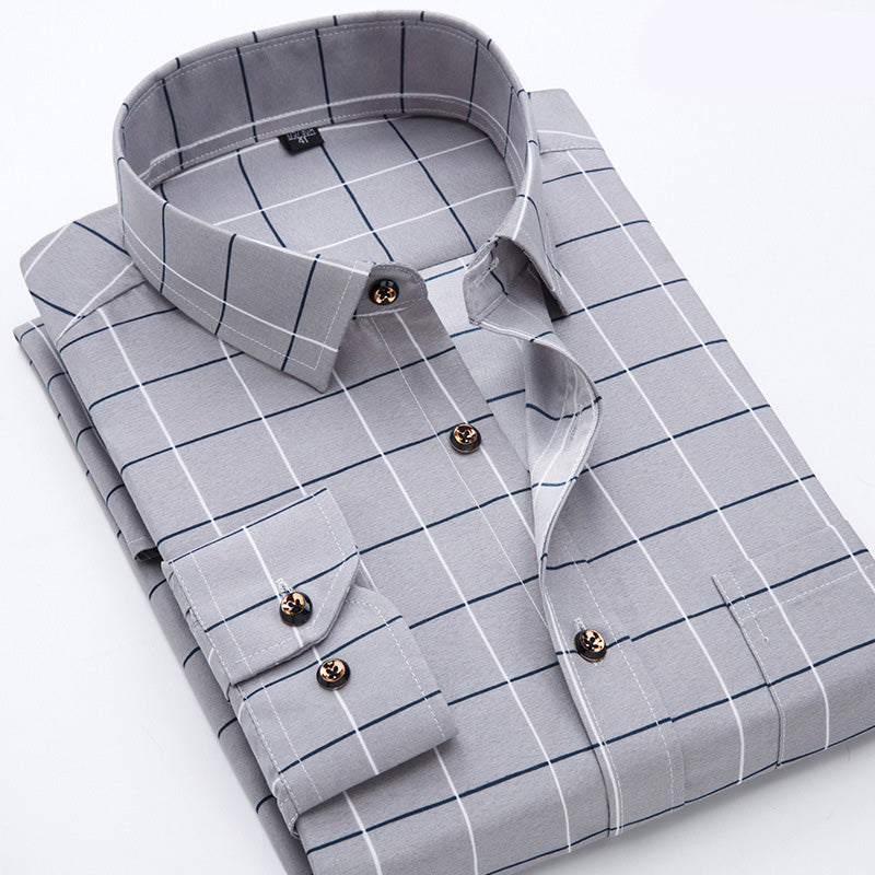 Metro Men's Cotton Slim Long-Sleeve Shirt