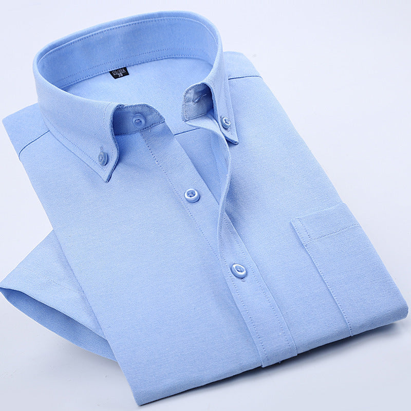 Metro Men's Short-Sleeve Button Solid Shirt