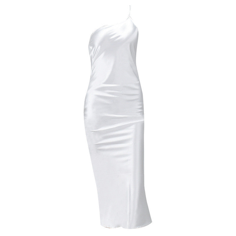 Sway Satin Halter Midi Skirt
