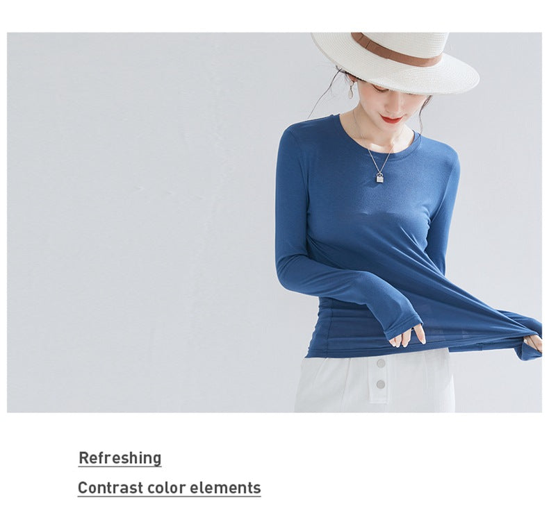 Aurelia Slim Long-Sleeve Crew-Neck T-Shirt