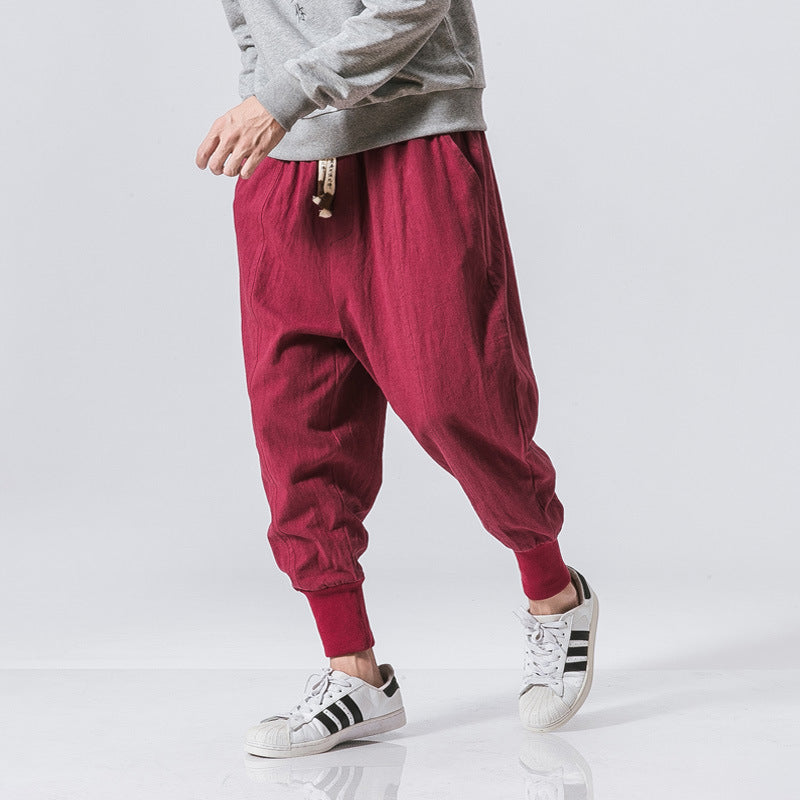 Drift Men's Linen Cotton Ankle Harem Pants