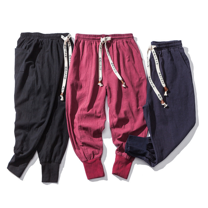 Drift Men's Linen Cotton Ankle Harem Pants