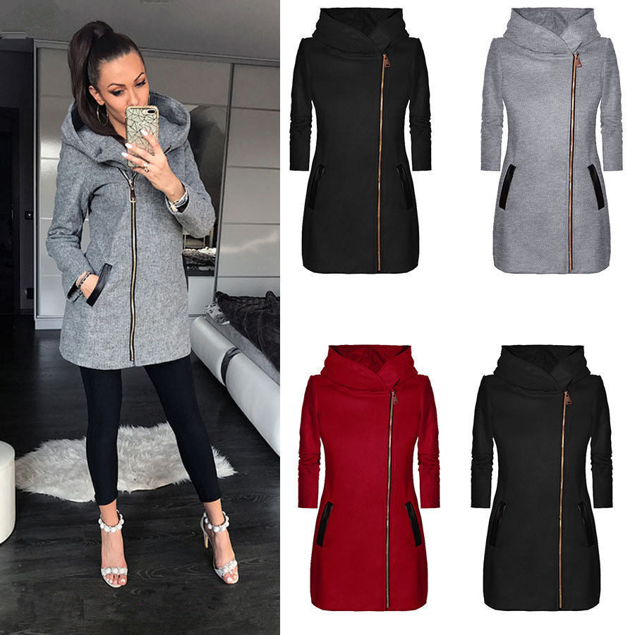 Lumen Fleece-Lined Hooded Zip Coat