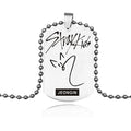 Lune Garnet Stainless Steel Necklace