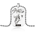 Lune Garnet Stainless Steel Necklace