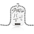 Lune Garnet Stainless Steel Necklace