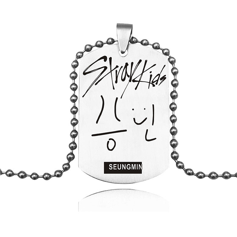 Lune Garnet Stainless Steel Necklace
