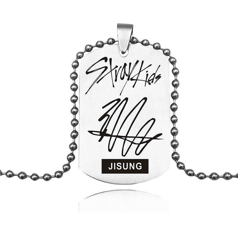 Lune Garnet Stainless Steel Necklace