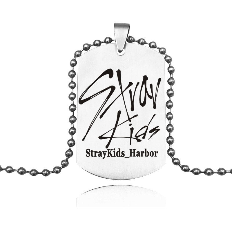 Lune Garnet Stainless Steel Necklace