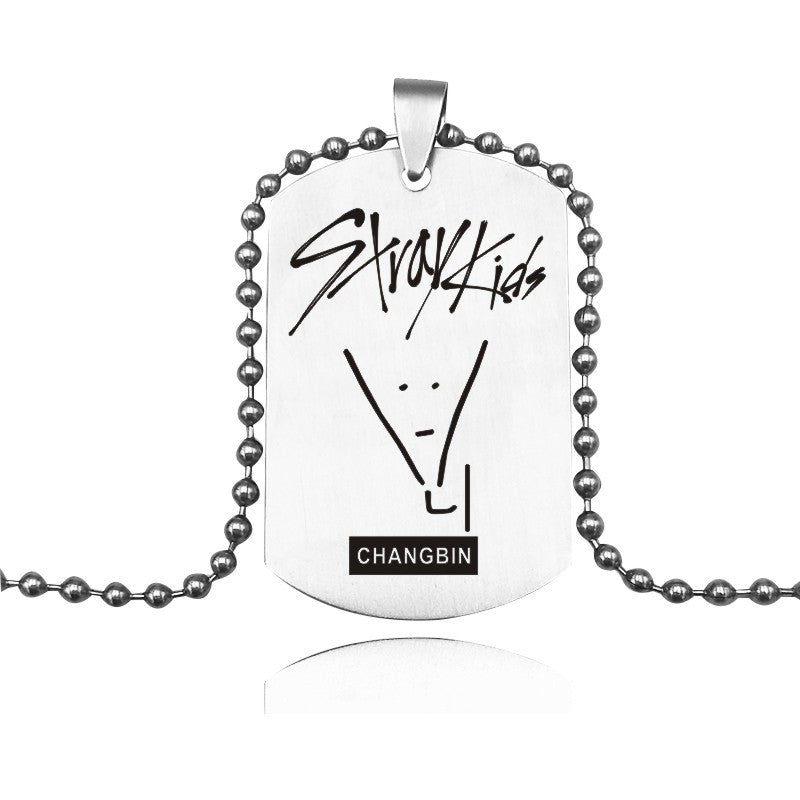 Lune Garnet Stainless Steel Necklace