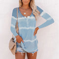Aurelia Long-Sleeve Button Tie-Dye T-Shirt