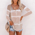 Aurelia Long-Sleeve Button Tie-Dye T-Shirt