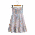 Sway Pleated Ruffled Printed Skirt