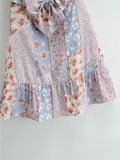 Sway Pleated Ruffled Printed Skirt