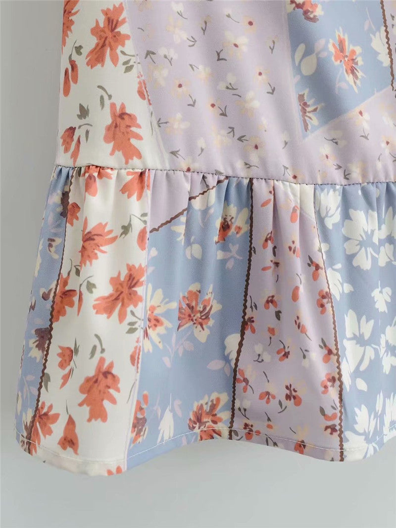Sway Pleated Ruffled Printed Skirt
