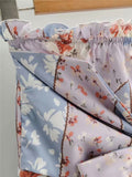 Sway Pleated Ruffled Printed Skirt