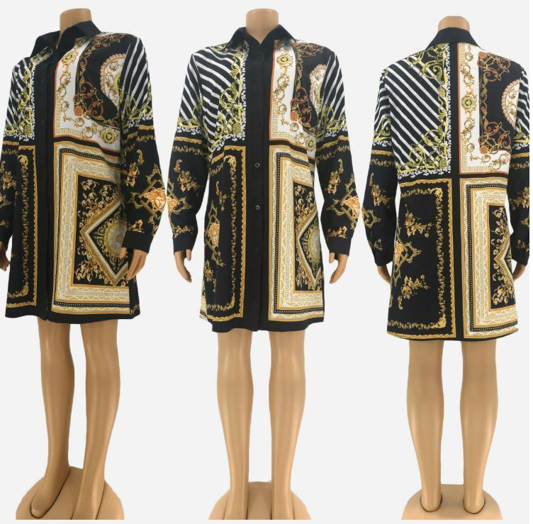 Nova Relaxed Long-Sleeve Shirt Dress