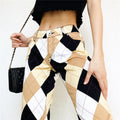 Rover Plaid Colour-Block Vintage Cargo Pants