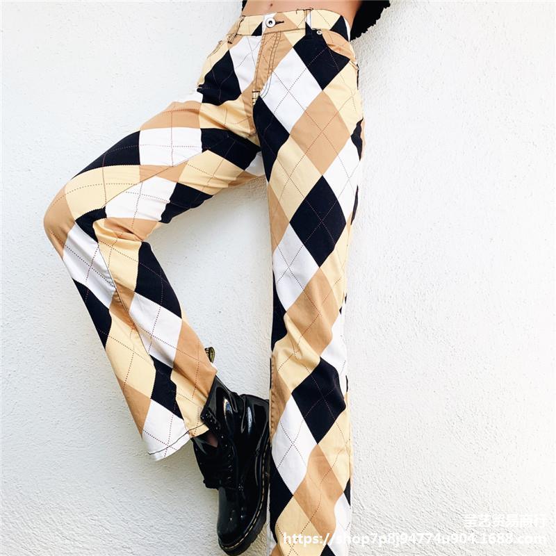 Rover Plaid Colour-Block Vintage Cargo Pants