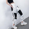 Rover Arden Relaxed High-Waist Letter-Print Cargo Pants