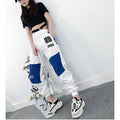 Rover Arden Relaxed High-Waist Letter-Print Cargo Pants