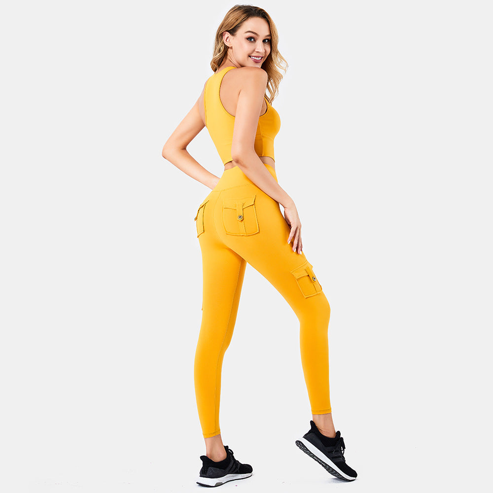 SculptForm Padded High-Waist Zip Yoga Set