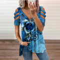 Aurelia V-Neck Printed T-Shirt
